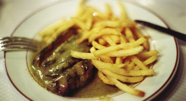 Steak frites, which are my all time favourite foods to eat in Paris