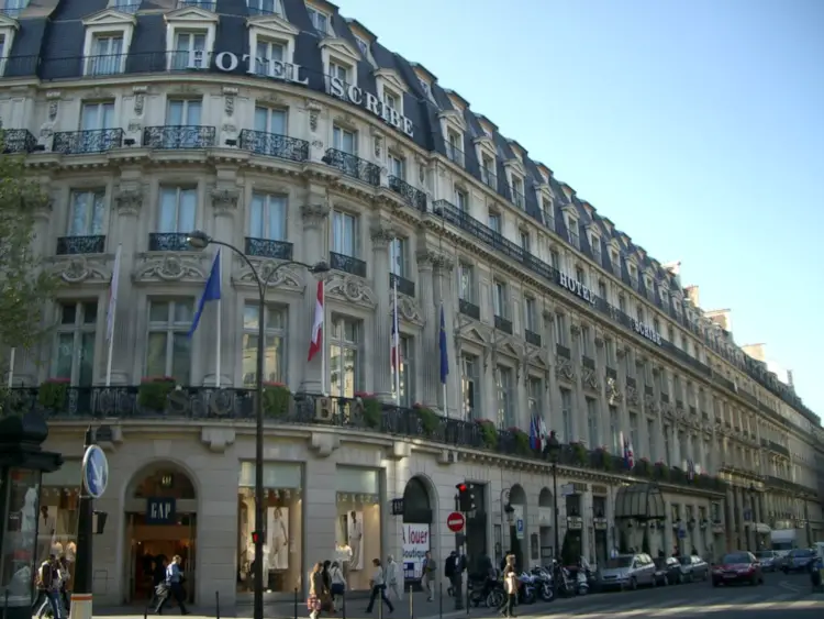 The famous historic Hotel Scribe Paris Opera
