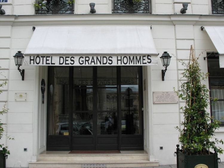 The historic Hotel des Grands Hommes in Paris