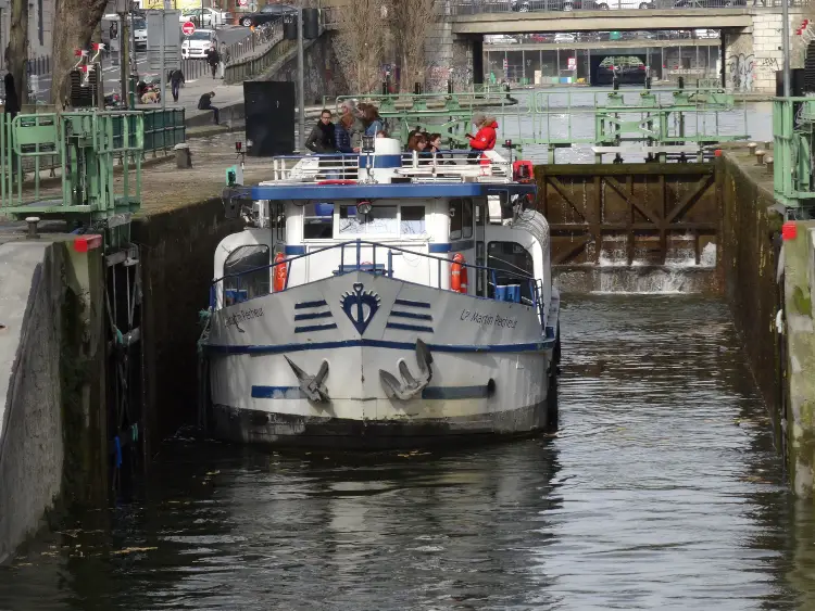 Canal St Martin, which is a great attraction for toddlers in Paris