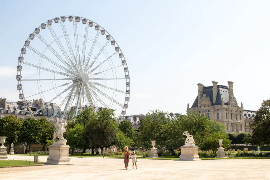 The Tuileries Gardens in Paris where there are many great things to do for toddlers