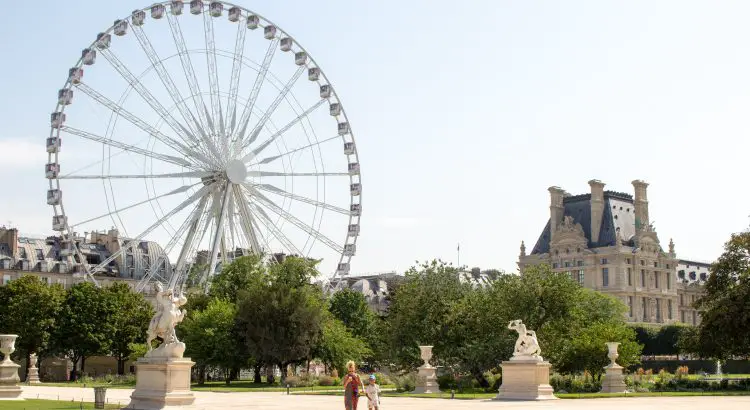 The Tuileries Gardens in Paris, where there are many great things to do for toddlers