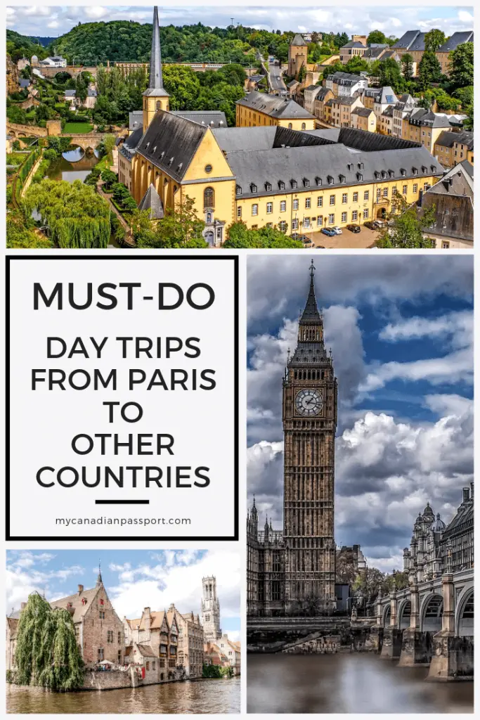 Day trips from Paris to other countries