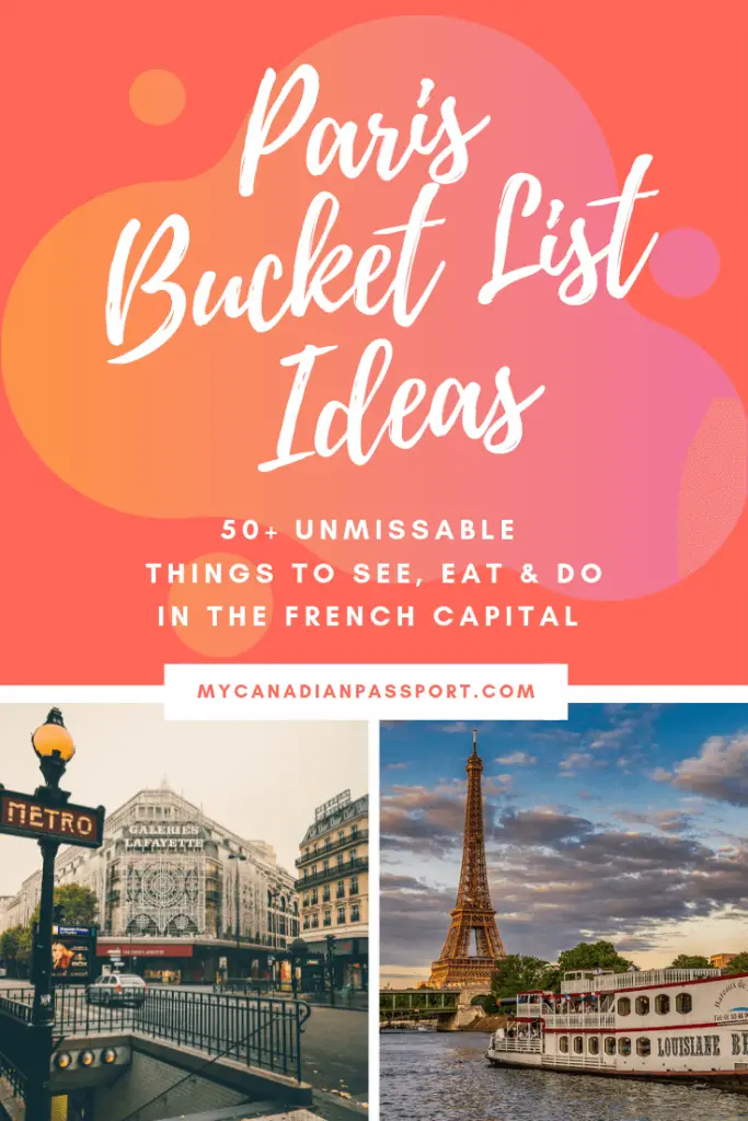 Paris bucket list pin