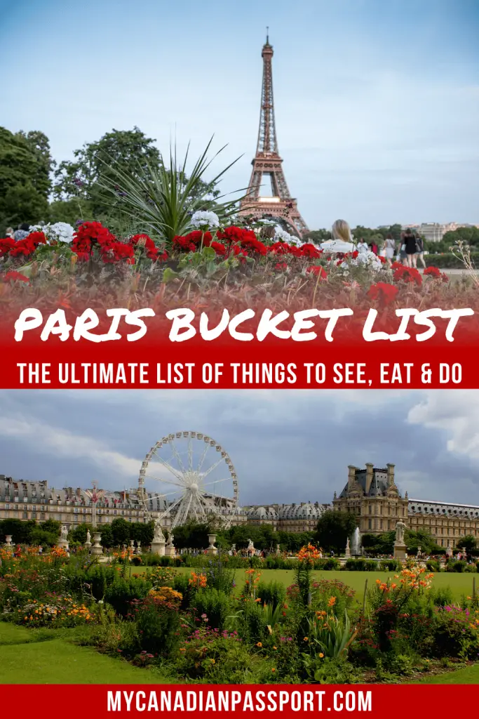 Paris bucket list pin