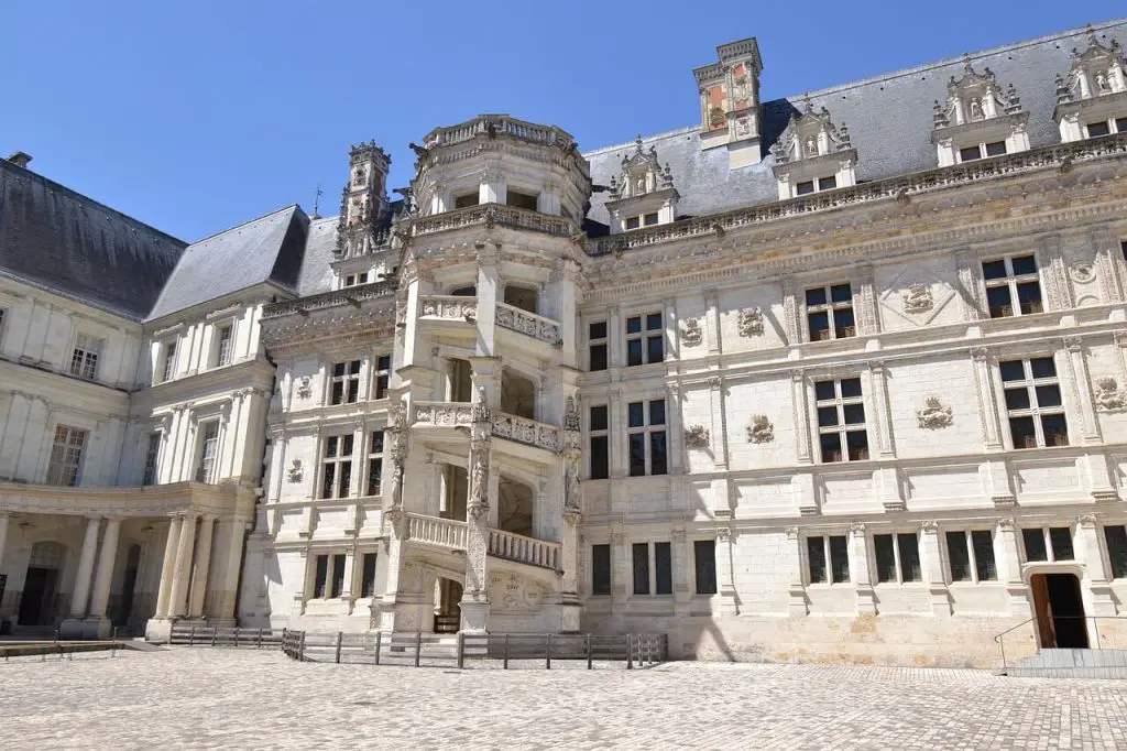 Chateau de Blois courtyard view, a must-see chateaux of the Loire valley