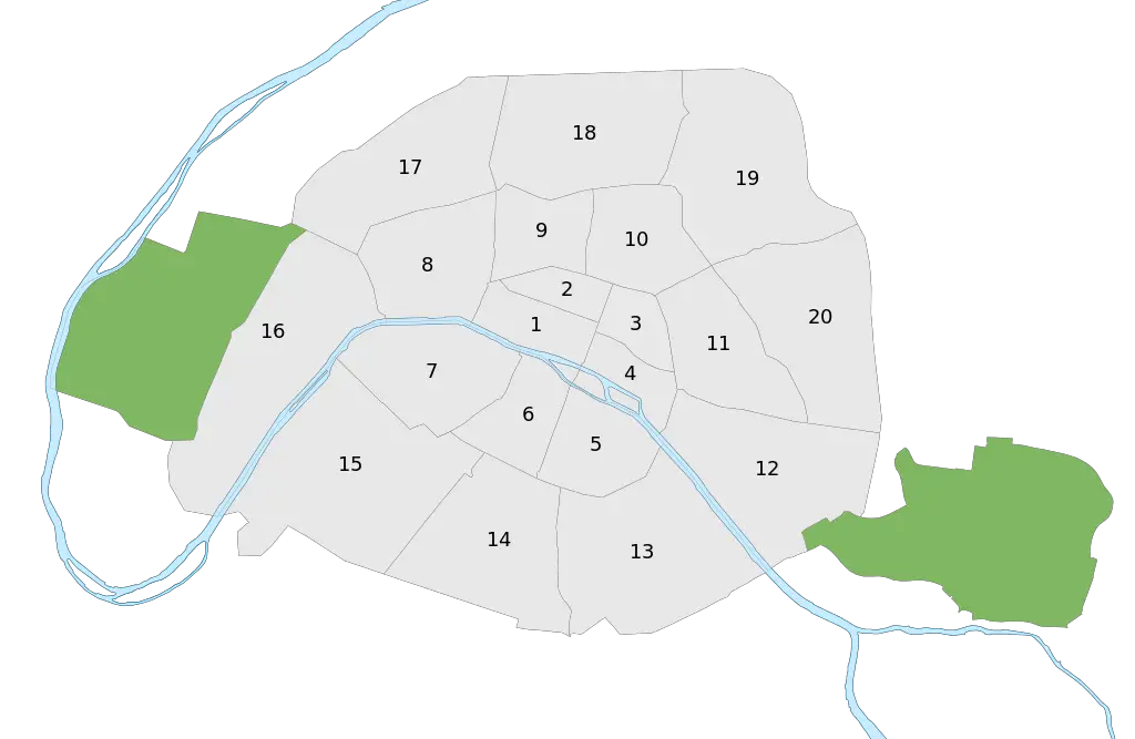 A map of the arrondissements to help in choosing a hotel in Paris