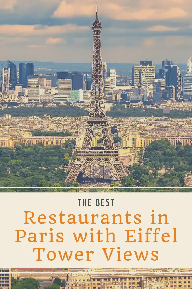 Restaurants in Paris with an Eiffel Tower View pin