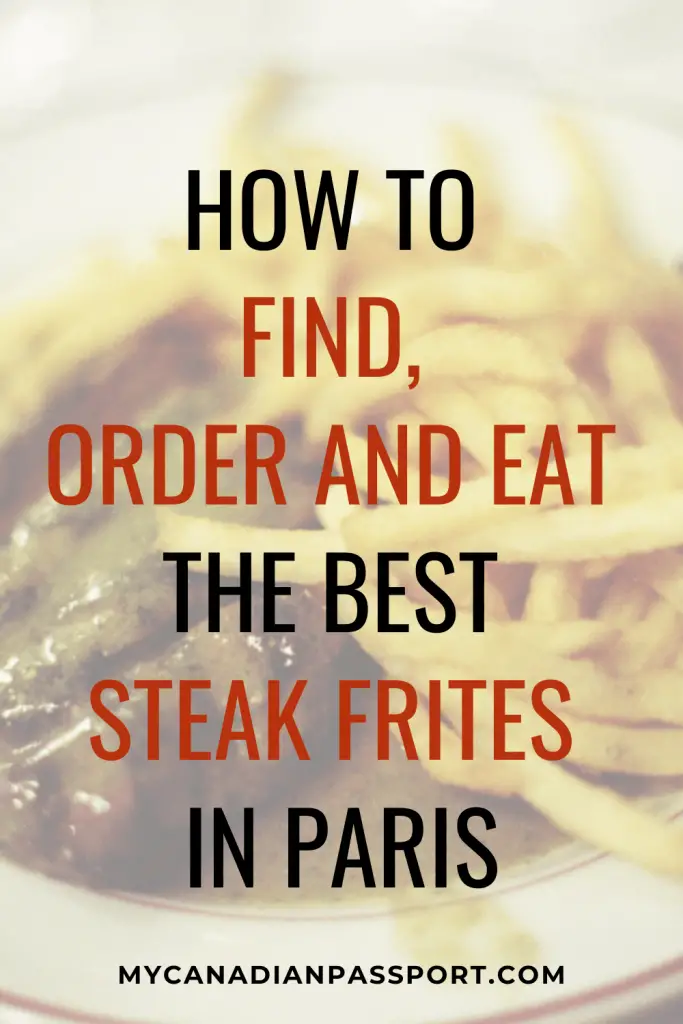 Best Steak Frites in Paris Pin