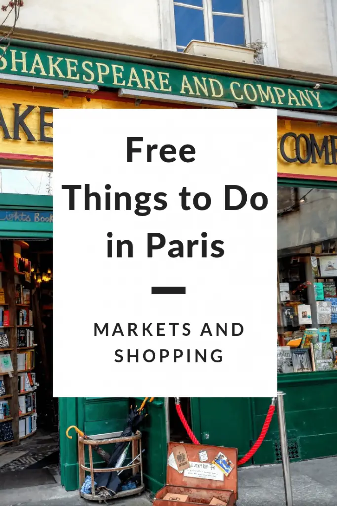 free things to do in paris markets shopping