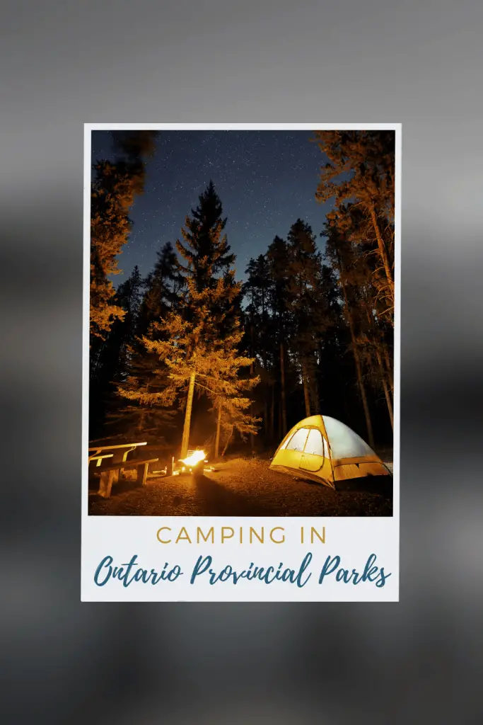 Camping at a Provincial Park in Ontario Pin